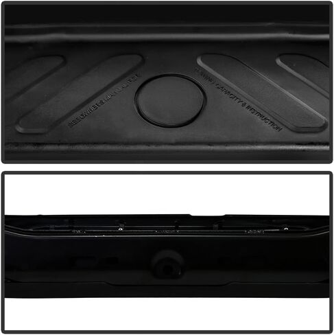ACANII - For 2005-2019 Nissan Frontier أسود من الفولاذ مع فتحات مستشعر المصد الخلفي شريط الوجه/استبدال مجموعة وسادة الخطوة in Saudi Arabia