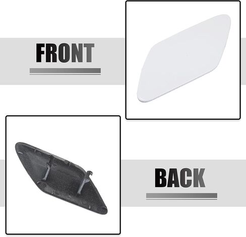 ACROPIX Front Left Right Side Bumper Headlight Washer Nozzle Cover Cap Fit for Porsche Cayenne 92A 2011-2014 NO.95862830200 - Pack of 2 White in Saudi Arabia