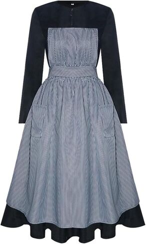 Maria Nun Cosplay Costume Womens Music Victorian Village Dress for Halloween Party in Saudi Arabia