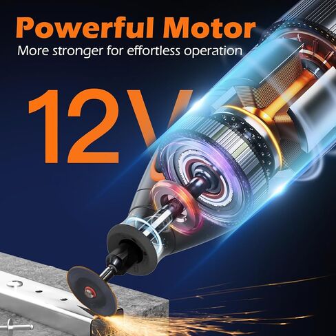 أداة Hardell Cordless Rotary Tool 12V ، 6 سرعات طاقة أدوات دوارة مع شاشة عرض ، 80pcs ملحقات ، بطارية 2000 مللي أمبير في الساعة الصنفرة ، نحت ، تلميع ، حفر ، قطع in Kuwait