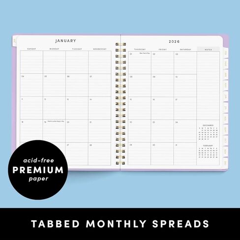 PAPERAGE 2025 Weekly & Monthly Hardcover Planner (Dark Green), 12 Month (January 2025 - December 2025), 5.7 in x 8 in, Weekly & Monthly Spreads, Includes Additional Note Pages, Back Pocket & Trackers in Kuwait