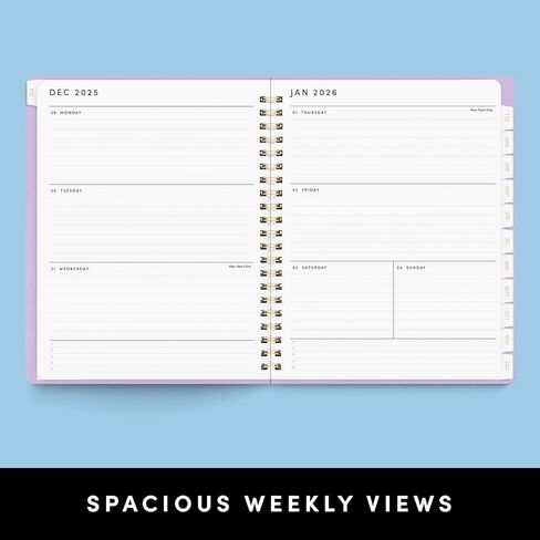 PAPERAGE 2025 Weekly & Monthly Hardcover Planner (Dark Green), 12 Month (January 2025 - December 2025), 5.7 in x 8 in, Weekly & Monthly Spreads, Includes Additional Note Pages, Back Pocket & Trackers in Kuwait