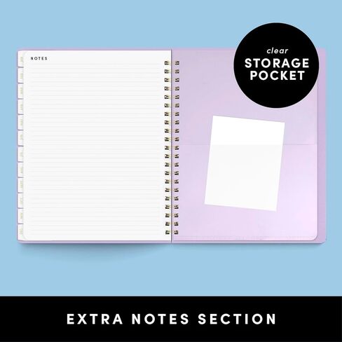 PAPERAGE 2025 Weekly & Monthly Hardcover Planner (Dark Green), 12 Month (January 2025 - December 2025), 5.7 in x 8 in, Weekly & Monthly Spreads, Includes Additional Note Pages, Back Pocket & Trackers in Kuwait