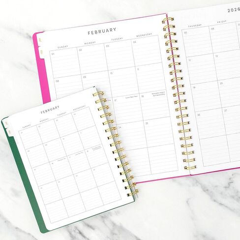 PAPERAGE 2025 Weekly & Monthly Hardcover Planner (Dark Green), 12 Month (January 2025 - December 2025), 5.7 in x 8 in, Weekly & Monthly Spreads, Includes Additional Note Pages, Back Pocket & Trackers in Kuwait