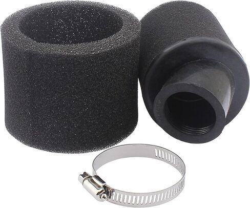 2Pcs Universal 35mm Red Angled Double Foam Pod Performance Filter for 50cc 70cc 90cc 110cc 125cc ATV Quad Scooter Go Kart Moped Pit Dirt Pocket Mini Bike Yamaha in Saudi Arabia