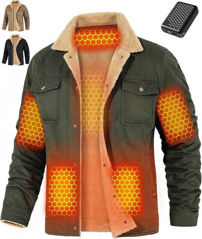 Wulcea Graphene Heated Jacket for Men 12V Fast Charge 18400mAh Large Capacity in Kuwait