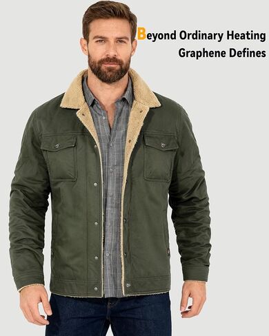 Wulcea Graphene Heated Jacket for Men 12V Fast Charge 18400mAh Large Capacity in Kuwait