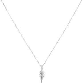 Sterling Silver Ice Cream Cone Pendant Necklace, 18 " in Saudi Arabia