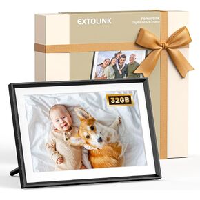EXTOLINK10.1 Smart WiFi Digital Picture Frame with 32GB Memory, Auto-Rotate Touch Screen for Wall/Tabletop for Woman,Mom, Dad, Wife in Saudi Arabia