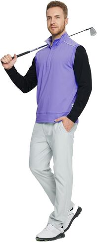 M MAELREG Golf Vests For Men Dry Fit Lightweight Moisture Wicking Performance Sports Breathable Golf 1/4 Zip Pullover Men in Kuwait