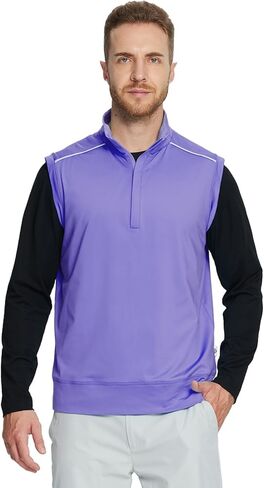 M MAELREG Golf Vests For Men Dry Fit Lightweight Moisture Wicking Performance Sports Breathable Golf 1/4 Zip Pullover Men in Kuwait