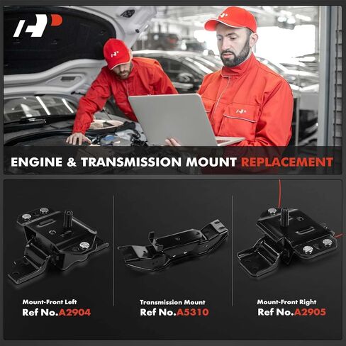 طقم تثبيت محرك المحرك وناقل الحركة A-Premium 3 قطع متوافق مع Ford Mustang 1996-2004، 3.8L 3.9L، ناقل الحركة الأوتوماتيكي فقط in Saudi Arabia