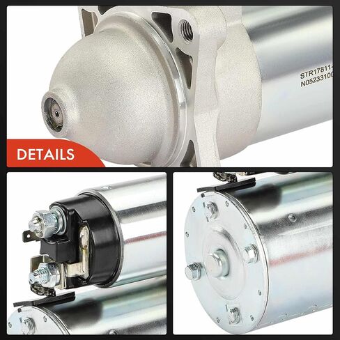 A-Premium Starter Motor Compatible with Kia Rio 2001 2002 2003 2004 2005, 12V 0.9KW 8-Teeth Clockwise, Replace# K30A18400, OK30A18400 in Saudi Arabia