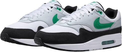 حذاء Nike Air Max 1 للرجال (FN6952-100، أبيض/بلاتيني نقي/أسود/أخضر الاستاد) مقاس 12 in Saudi Arabia