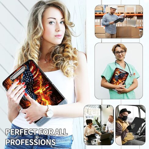 Clipboard with Storage,Clip Boards 8.5X11 with Storage & Pen Holder,Heavy Duty Plastic Nursing Clipboards Foldable,Coaches Clipboard Folder Case,School Office Supplies，Sunflower Butterfly in Kuwait