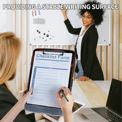 Clipboard with Storage,Clip Boards 8.5X11 with Storage & Pen Holder,Heavy Duty Plastic Nursing Clipboards Foldable,Coaches Clipboard Folder Case,School Office Supplies，Sunflower Butterfly in Kuwait