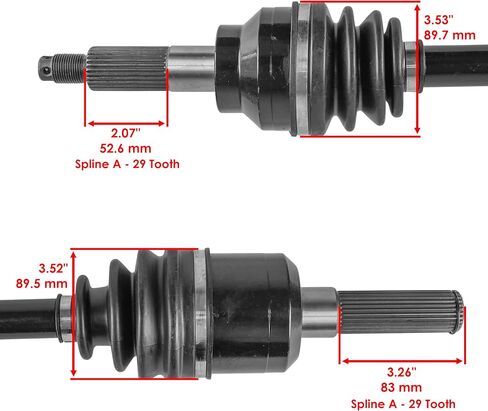 Caltric 2x 59266-0710 Front CV Joint Axle Compatible with Kawasaki Left and Right Length 30.75" in Saudi Arabia