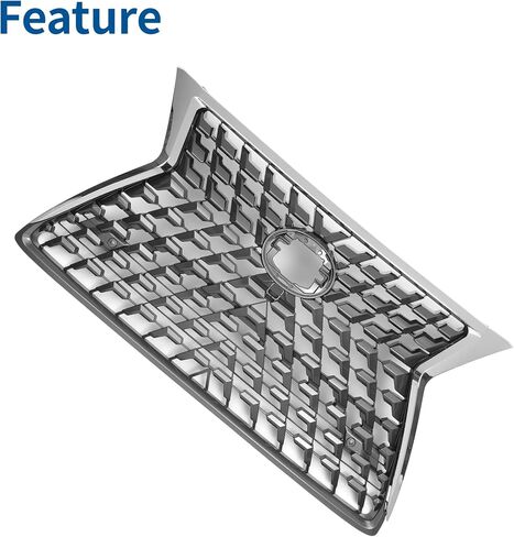 X AUTOHAUX Front Hood Bumper Grille Grill for Lexus GX460 2014-2022 Front Bumper Kidney Grille Grill Facelift for Lexus GX460 2021 F-Sport Chrome Silver Tone in Saudi Arabia