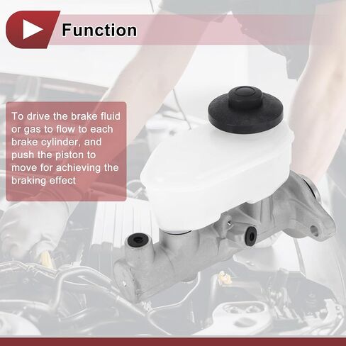 Brake Master Cylinder with Reservoir No.4720133130 for Toyota Camry 1995-2001 Hydraulic Master Cylinder Silver Tone,White Aluminum Alloy,Plastic 1 Pc in Saudi Arabia