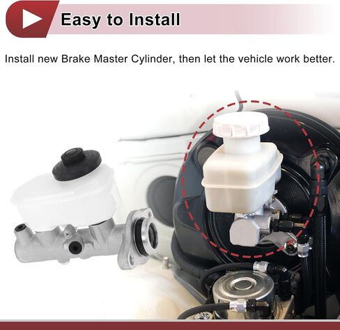 Brake Master Cylinder with Reservoir No.4720133130 for Toyota Camry 1995-2001 Hydraulic Master Cylinder Silver Tone,White Aluminum Alloy,Plastic 1 Pc in Saudi Arabia