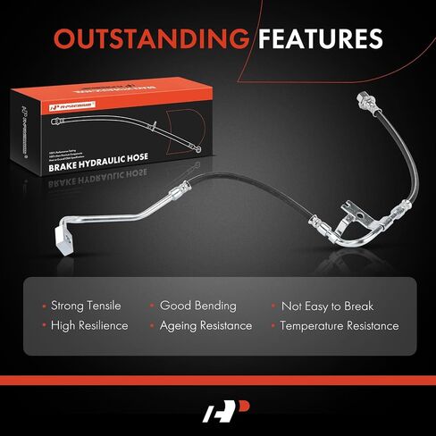 A-Premium Front Passenger Side Brake Hydraulic Hose Compatible with Select Dodge Model - Dakota 2001-2002, 4WD Only in Saudi Arabia
