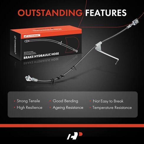 A-Premium Front Passenger Side Brake Hydraulic Hose Compatible with Select Chevrolet and GMC Models - C4500 Kodiak, C5500 Kodiak, C4500 Topkick, C5500 Topkick, 2003-2009 - Replace# 15190275, 10369333 in Saudi Arabia