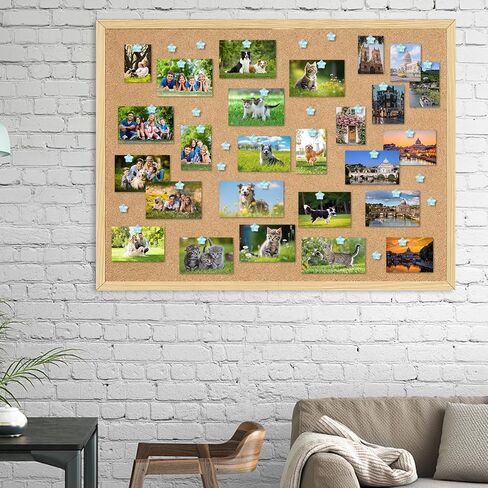 20pcs Decorative Push Pins, Star Glitter Thumb Tacks for Bulletin Board Decor, Cute Push Pins for Corkboard, Photo Wall, Feature Wall,Map, Bulletin Board, Office or Home (Blue Star) in Kuwait