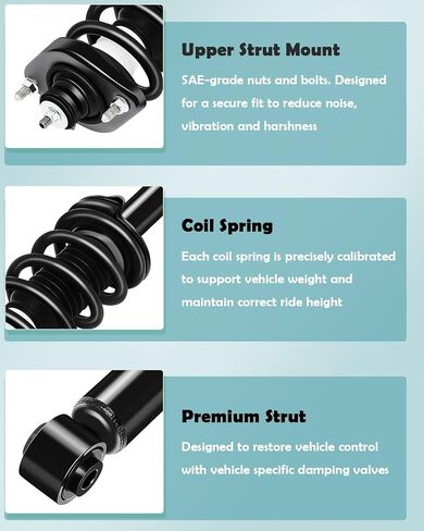 SCITOO Complete Strut Shock Coil Spring Assembly Kit Fit for 2012-2014 for Honda CR-V (Front and Rear Pair) in Saudi Arabia