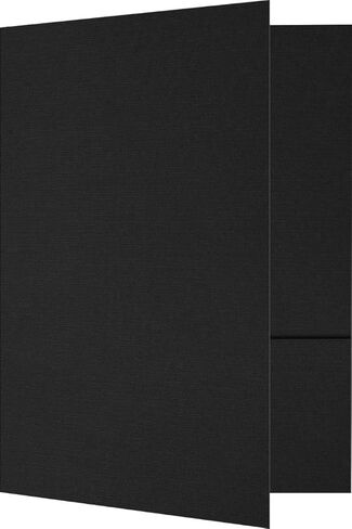 LUXPaper 6" x 9" Small Presentation Folders | Two Pocket | Nautical Blue Linen | 100lb. Cover | 50 Qty in Saudi Arabia