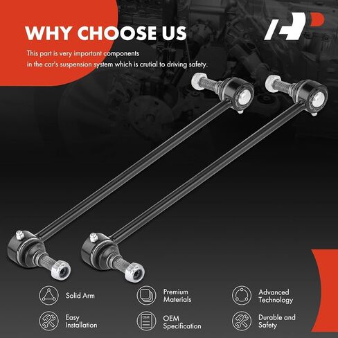 A-Premium 2 × وصلات شريط تثبيت أمامية Sway Bar، متوافقة مع Chrysler 300M 1999-2004، Concorde 1998-2004، Intrepid 1998-2004، LHS 1999-2001، Dodge Intrepid 1998-2004 in Saudi Arabia