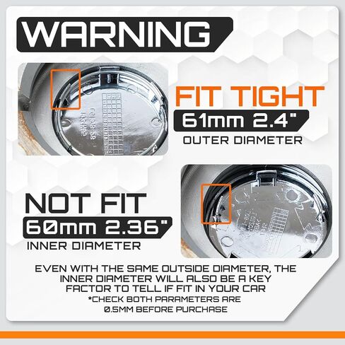 ME 2.5Inch 63MM Wheel Center Caps for Dodge RAM 1500 Rim Hub Caps 6KF18TRMAA, Pack of 4 (Silver, Outer 63MM, Inner 56MM) in Saudi Arabia