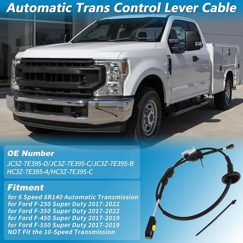 No.JC3Z-7E395-D Automatic Transmission Gear Shift Cable for Ford F-250 F-350 Super Duty 17-22 for Ford F-450 F-550 17-19 6 Speed 6R140 A/T Auto Trans Range Control Lever Cable in Saudi Arabia