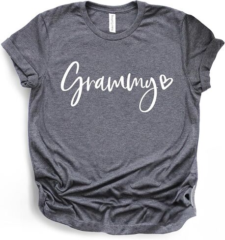 ROKO CLOTHING Grammy Shirts Funny Grandma Letter Printed Short Sleeve Gifts Graphic Tees for Women in Kuwait