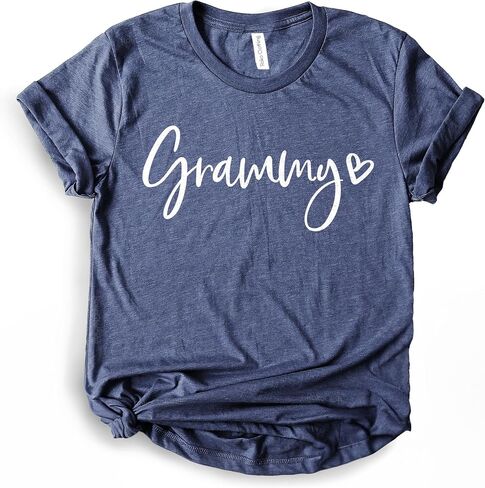 ROKO CLOTHING Grammy Shirts Funny Grandma Letter Printed Short Sleeve Gifts Graphic Tees for Women in Kuwait