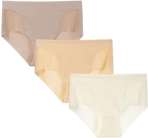 Women's Seamless Bikini Underwear 5 Pairs - Invisible No-Show Briefs with Mesh Panels, Soft Stretch & Breathable in Saudi Arabia