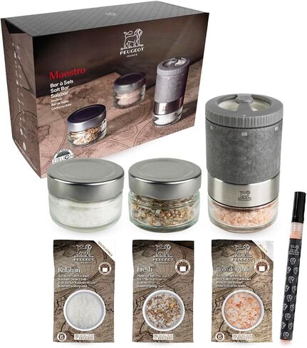 Peugeot Maestro Pepper Mill with 3 Pepper Varieties Gift Set in Kuwait