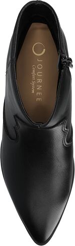 Journee Womens Taliah Western Low Cut Ankle Booties Comfort Pull On Short Cowgirl Cowboy Boots Pointed Toe Cuban Heel in Saudi Arabia