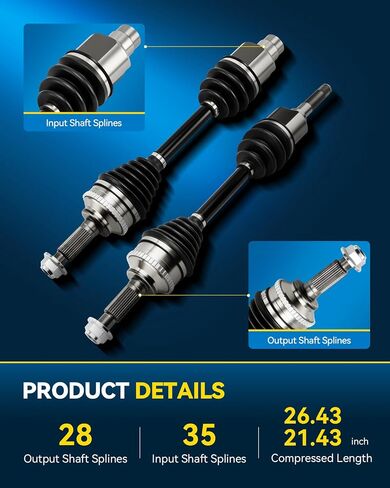 PHILTOP CV AXLE Front for Ford Escape 2001-2008, Mazda Tribute 2001-2006 2008, Mercury Mariner 2005-2008, 66-2084 66-2086 Axle Shaft in Saudi Arabia