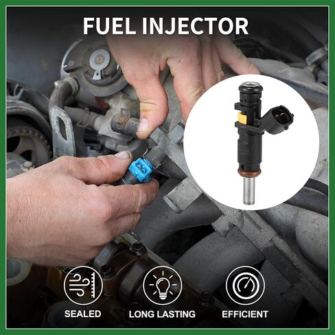 Motoforti Fuel Injector for Mini Cooper 1.6 Flow Matched No.13537528176 | Fuel Injection Nozzle Black 4 Pcs Long-lasting in Saudi Arabia