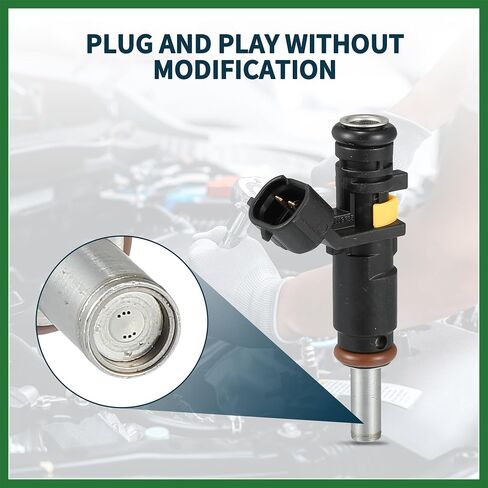 Motoforti Fuel Injector for Mini Cooper 1.6 Flow Matched No.13537528176 | Fuel Injection Nozzle Black 4 Pcs Long-lasting in Saudi Arabia