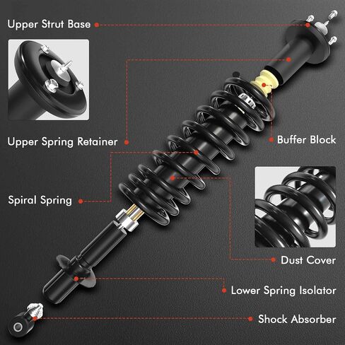 A-Premium Front Pair (2) Complete Strut & Coil Spring Assembly Compatible with Ford Escape 2014, Driver and Passenger Side in Saudi Arabia