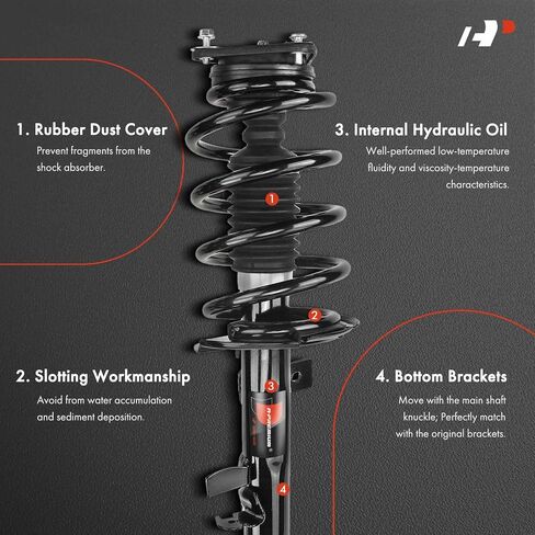 A-Premium Front Pair (2) Complete Strut & Coil Spring Assembly Compatible with Ford Escape 2014, Driver and Passenger Side in Saudi Arabia