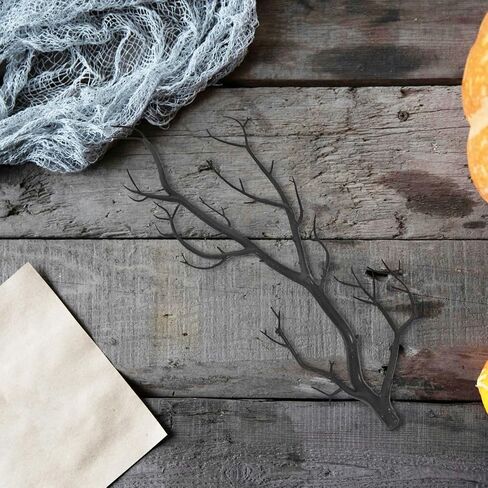 2pcs Artificial Antler Dried Tree Branches 11.79'' Art Witch Antler Branch Decorative Plant Twigs Plastic Dry Branches Decor for Wedding Halloween Party Home Supplies Black in Saudi Arabia