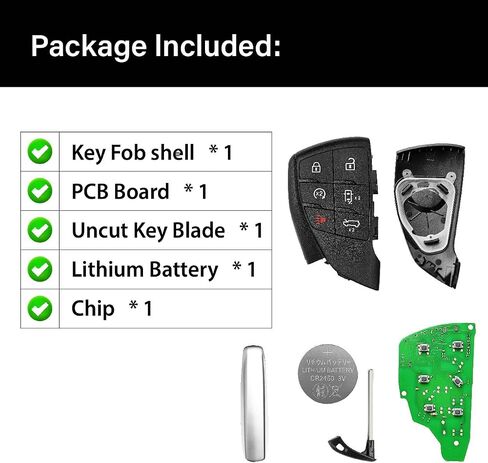 Replacement for 2024 2025 2026 GMC Hummer EV Key Fob Remote Control YG0G21TB2 6 Buttons 49 434MHz in Saudi Arabia