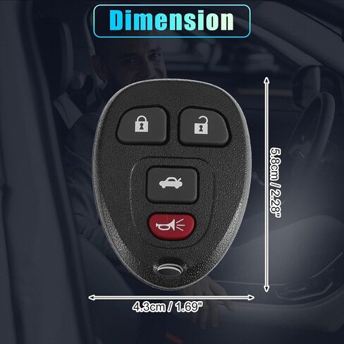 X AUTOHAUX KOBGT04A 315 ميجاهرتز دخول بدون مفتاح عن بعد الإشعال مفتاح Fob لـ Chevy Malibu HHR لـ Pontiac G5 G6 Grand Prix Solstice لـ Saturn Aura Sky لـ Buick LaCrosse 4 أزرار in Saudi Arabia