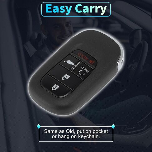 X AUTOHAUX KR5TP-4 433Mhz Replacement Keyless Entry Remote Smart Key Fob for Honda Civic Hatchback 2022-2024 for Honda CR-V 2023-2025 72147-T43-A11 72147T43A11 4A 5 Buttons in Saudi Arabia