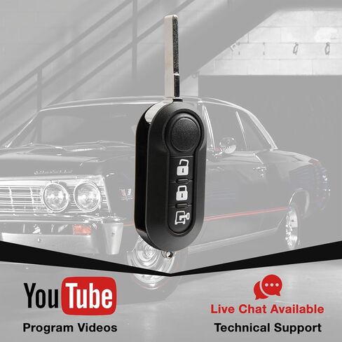 USARemote Key Fob استبدال مفتاح الدخول بدون مفتاح لـ 2015 2016 2017 2018 2019 2020 2021 2022 Fiat Ram Promaster City 3-Button Flip Key (LTQF12AM433TX، 2ADFTF12AM433TX) in Saudi Arabia