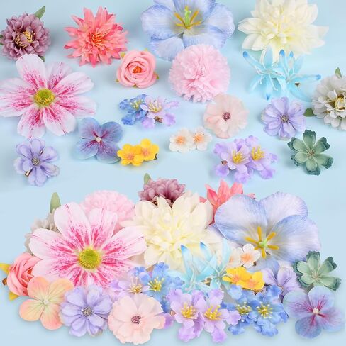 20 Pack Flower Hair Clip Rose Hair Clips Barrettes for Women Flower Accessories Boho Bride Claw Clip Hairpin Brooch Pin Headpiece for Girls Wedding (Champagne) in Kuwait