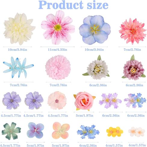 20 Pack Flower Hair Clip Rose Hair Clips Barrettes for Women Flower Accessories Boho Bride Claw Clip Hairpin Brooch Pin Headpiece for Girls Wedding (Champagne) in Kuwait