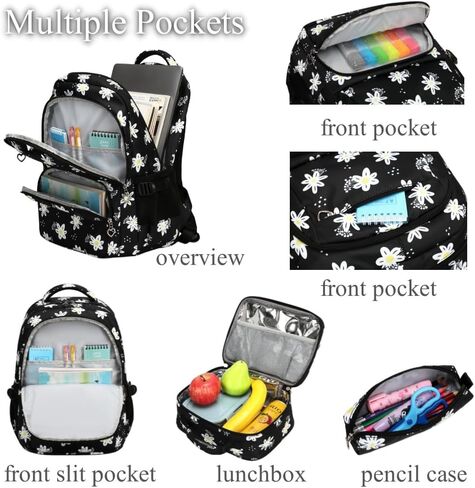 EKUIZAI Girl Backpack Set,StrawberrySchool Bags for Middle School Students Elementary Bookbags for Teen Girls in Saudi Arabia